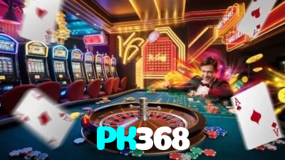 PK368 casino presented on mobile device in Pakistan with slots and live games